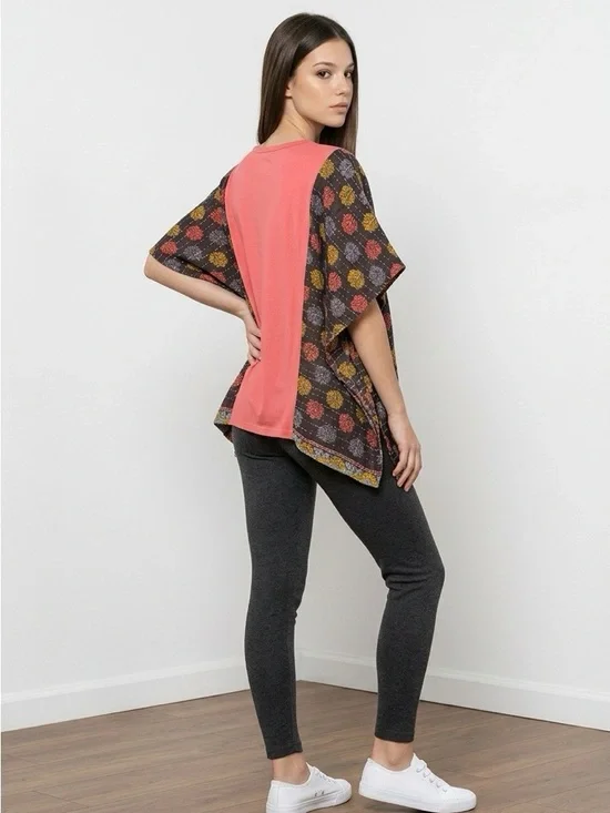 Handcrafted Upcycled Dolly Parton Kantha Tunic NWT One Size - Picture 3 of 10